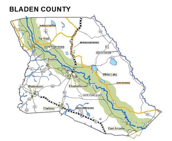 Bladen-County-Road-map