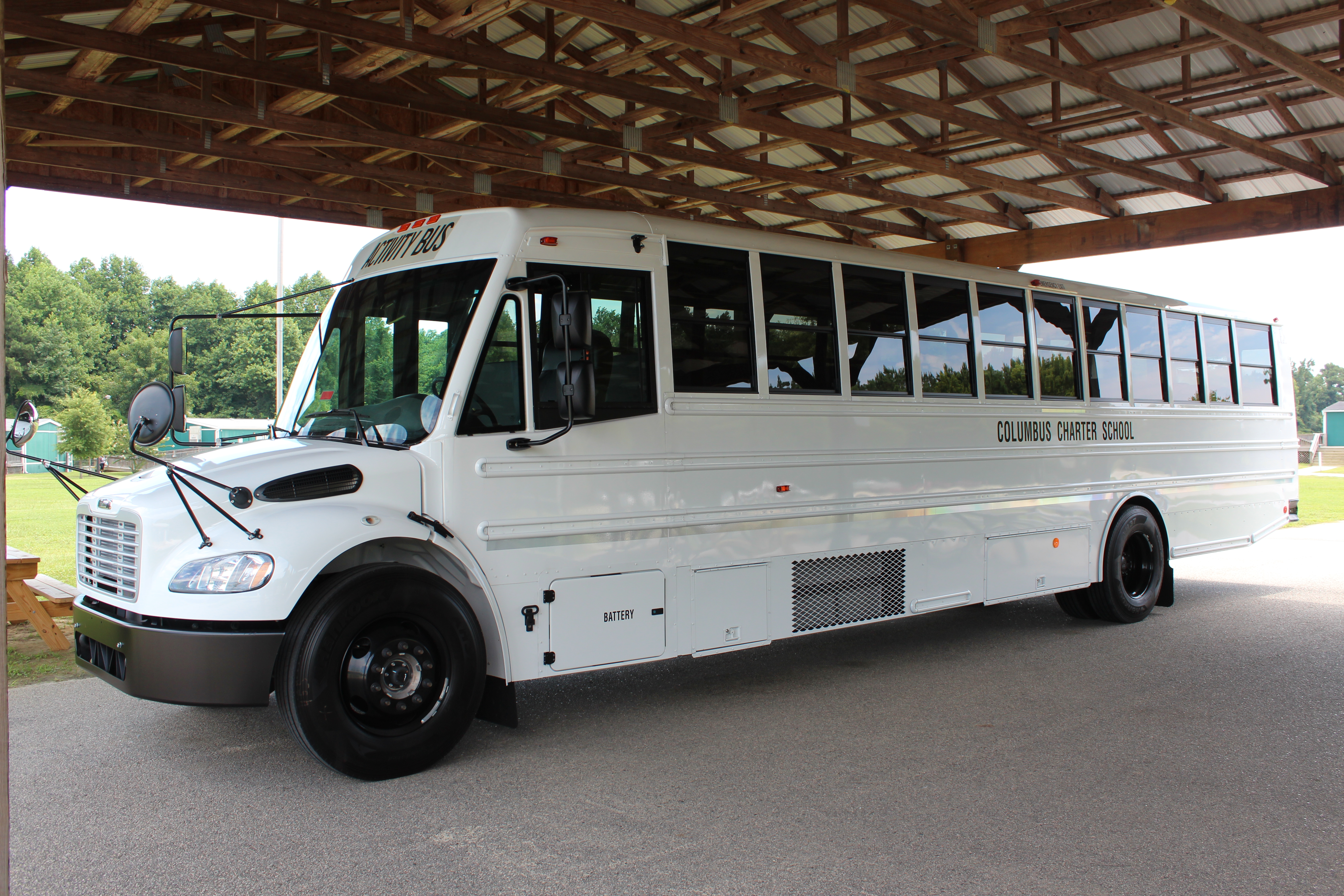 Columbus Charter School in Columbus County provides buses to