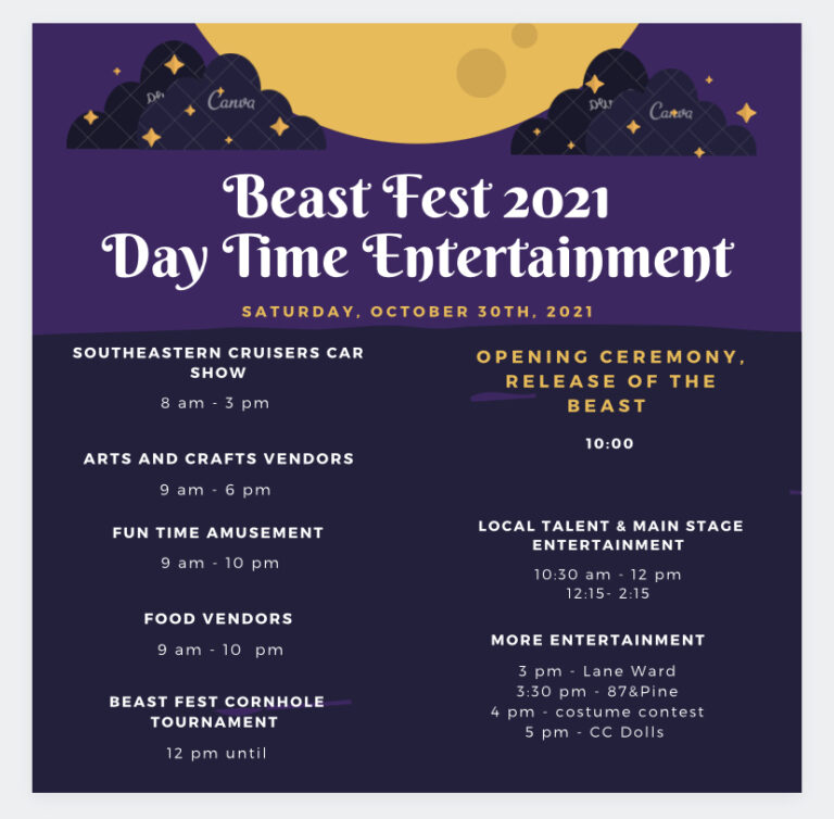 Beast of Bladenboro Festival “Beast Fest” Entertainment Announced